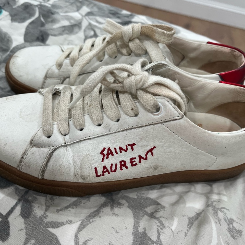 Saint Lauraint white sneakers size 36